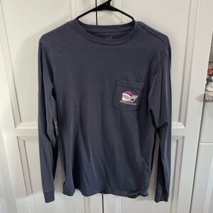 Vinyard Vines Whale Santa long sleeve shirt